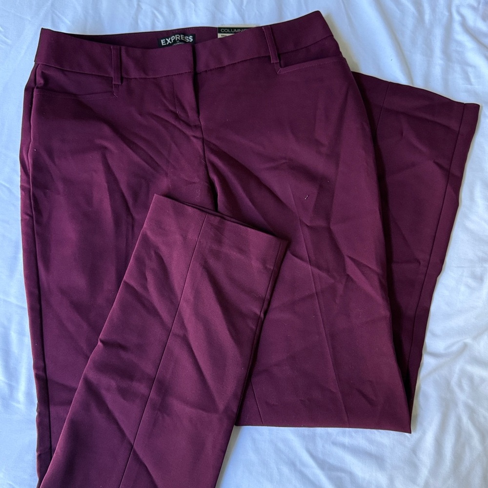 NEW Express Women's Deep Burgundy Trousers
